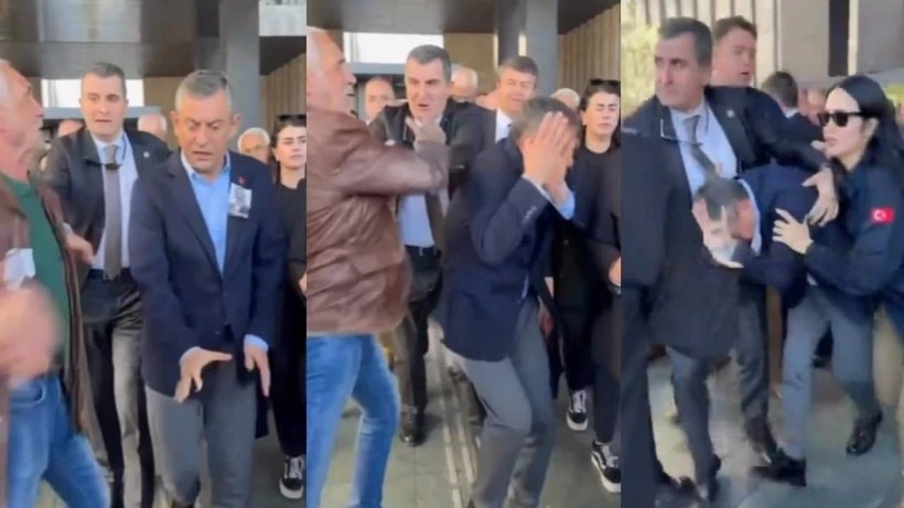 CHP lideri Özgür Özel'e yumruklu saldırı