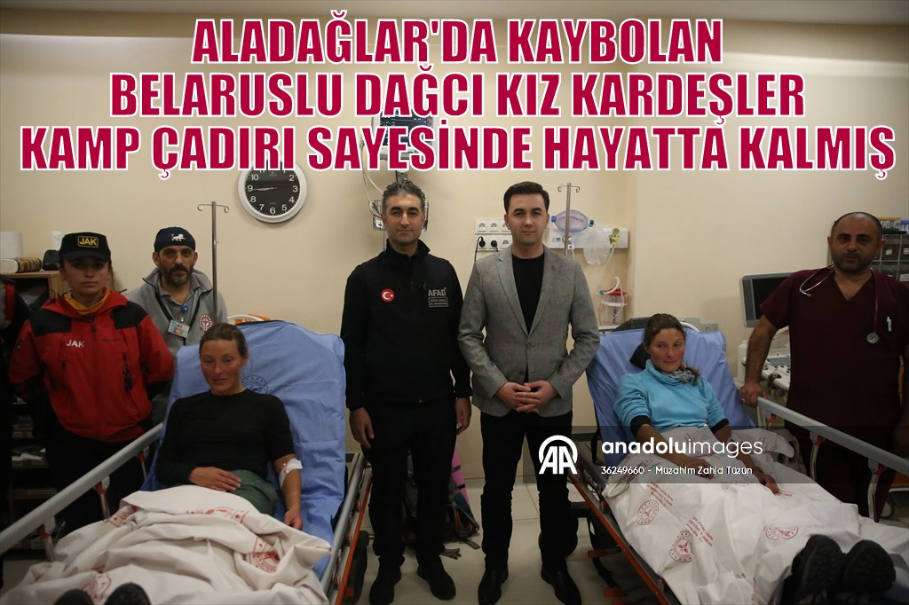 KAYSERİ - Aladağlar'da kaybolan Belaruslu dağcı kız kardeşler kamp çadırı sayesinde hayatta kalmış