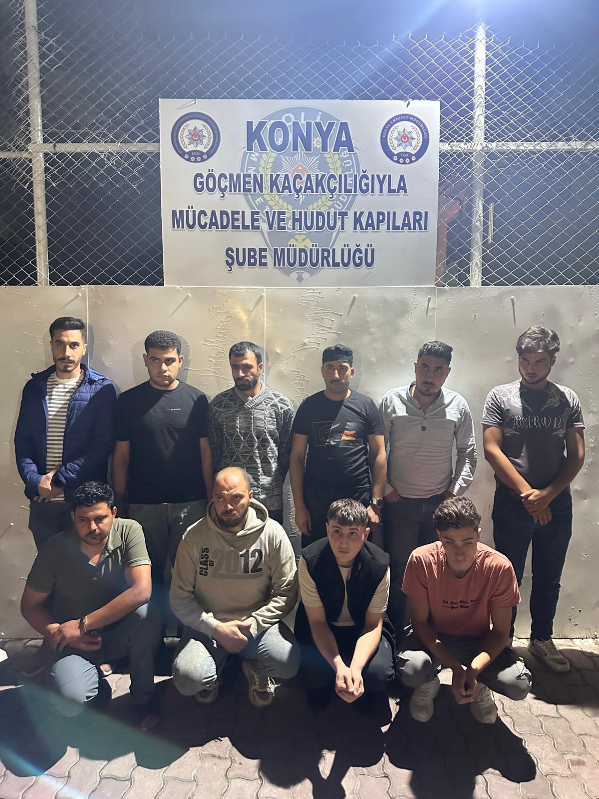 KONYA EMNİYETİNİN GÖÇMEN KAÇAKÇILARINA OPERASYONLARI SÜRÜYOR