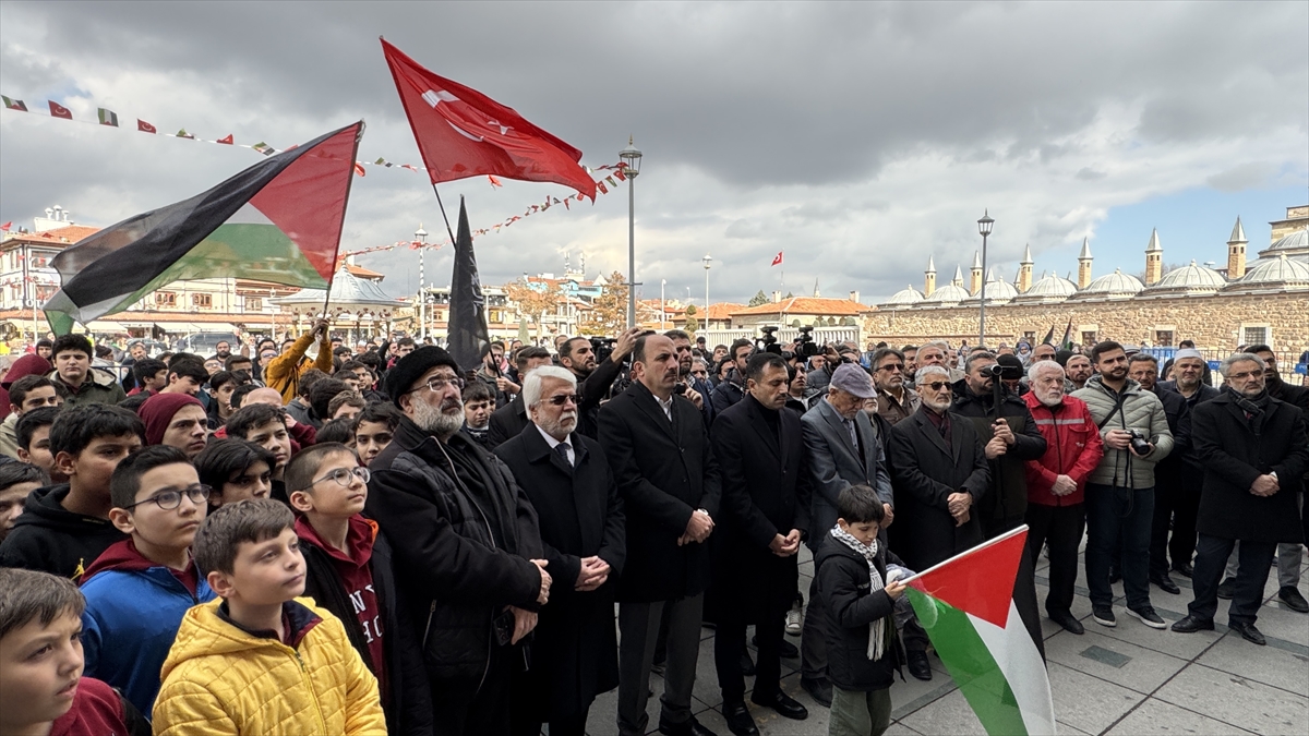 KONYA - Gazze'deki ateşkes anlaşması Konya'da kutlandı