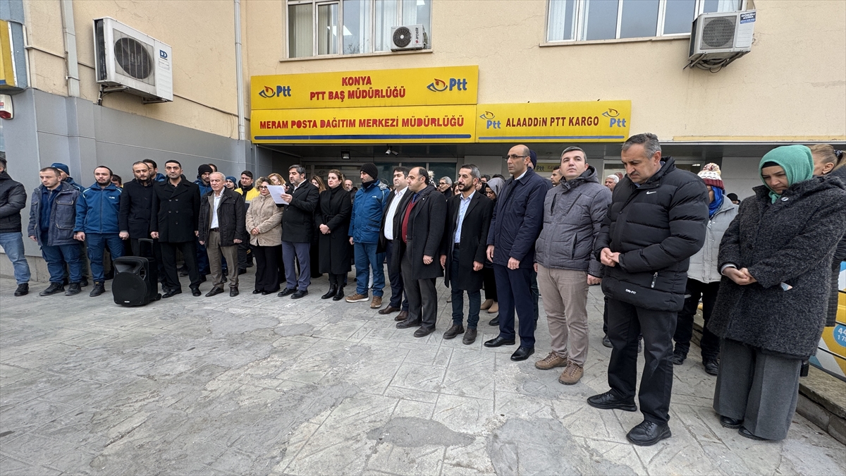 KONYA - Rize'de iki PTT çalışanının öldürülmesi, Konya'da protesto edildi