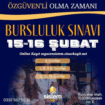 Özgüven Sistem Koleji Bursluluk Sınavı Tarihlerini Açıkladı