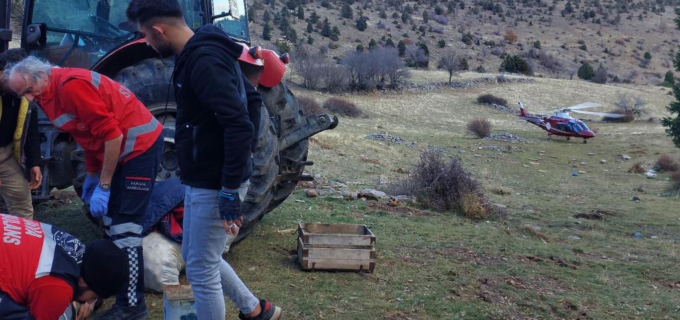 Seydişehir'de Akdağ'da  düşen  kişi  Helikopter Ambulans ile    kurtarıldı