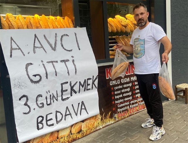 Trabzon'da Abdullah Avcı sevinci! Ekmek dağıtmaya başladılar