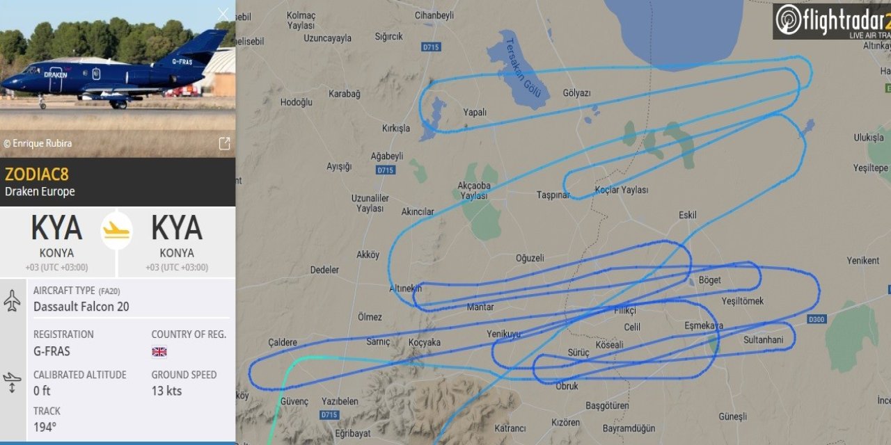 Yabancılara ait jetle Konya'nın köylerini gezdiler! Arazi keşfi mi yapılıyor iddiası?