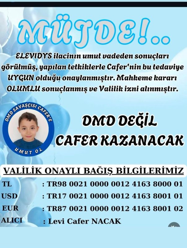 Seydişehir'de DMD Hastası Cafer Nacak İçin Yardım Kampanyası